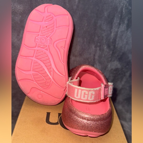 UGG Sport Yeah "Pink Glitter" Slide toddler size 6 - Picture 6 of 9